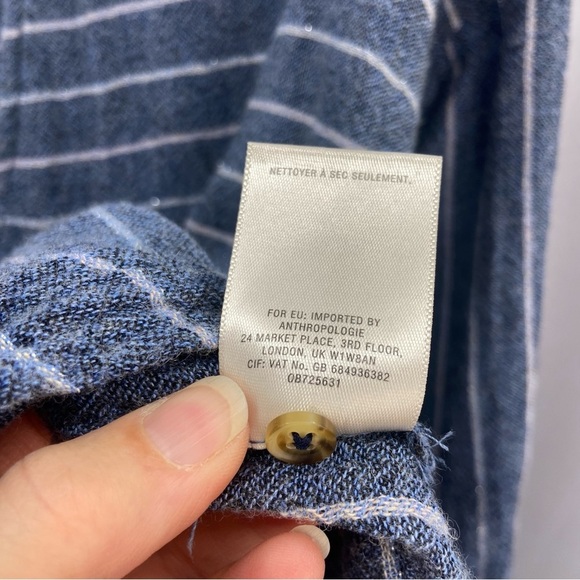 Anthropologie Akemi + Kin Strada Oversized Striped Longline  Popover Tunic Top - Picture 9 of 9